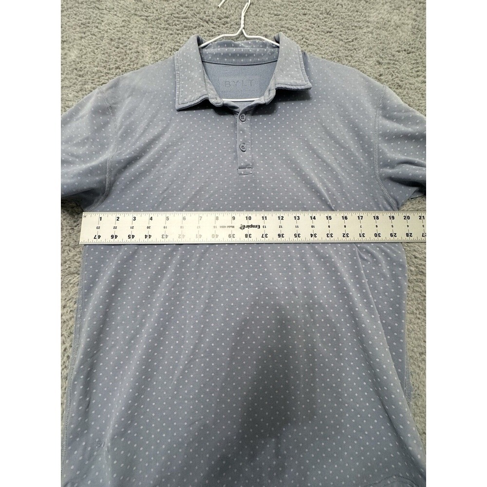 BYLT Performance Polo Shirt Mens Polkadot Premium Basics - Picture 3 of 5